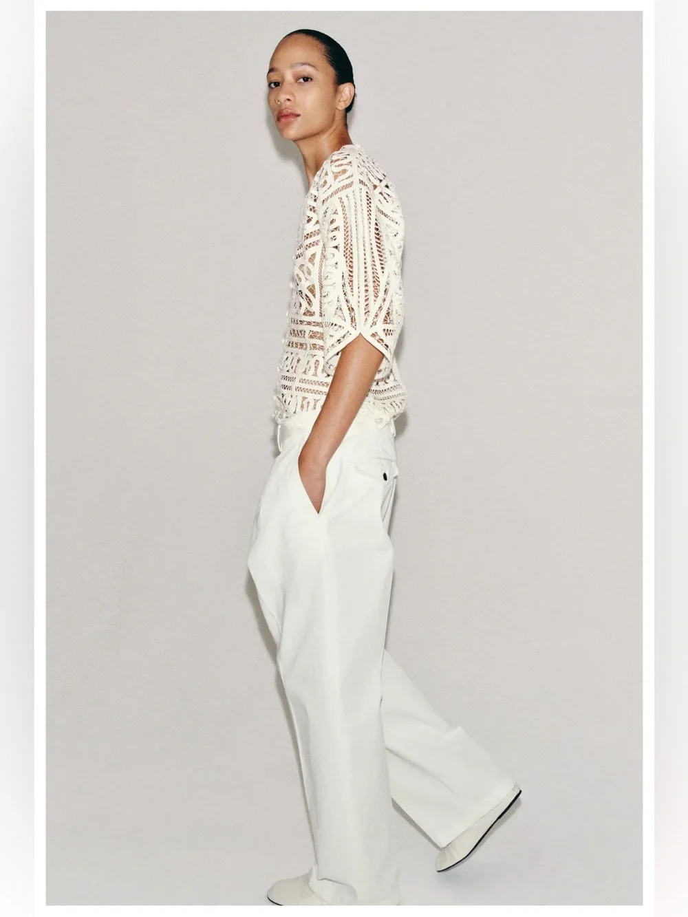 Zara ZW collection crochet top